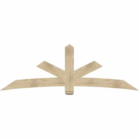 Ekena Millwork Alberta Rough Sawn Timber Gable Bracket, Douglas Fir, 96"W x 32"H x 4"D x 6"F, 8/12 Pitch GBW096X32X0406ALB00RDF